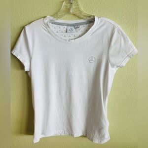 Mercedes Benz White Logo Short Sleeve T Shirt Size: Large